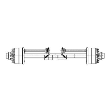 Bremsachse 100mm 4-kant Spur 1800mm