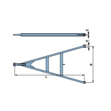 Fourche de tirage 27 to. Profil 80 120680