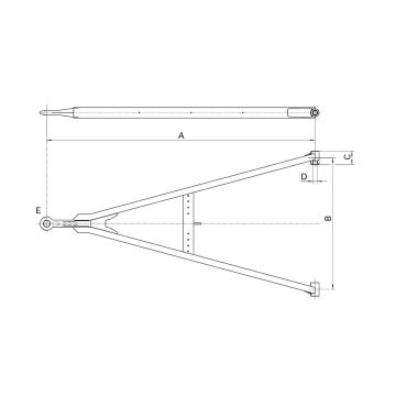 Fourche de traction 10 to. GNZ 18