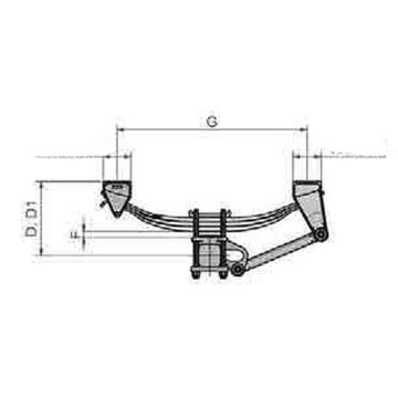 Parabelfederaggregat 10,5 to 100mm Single 120841b