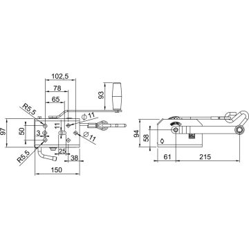 Treuil  250kg avec câble 6 m