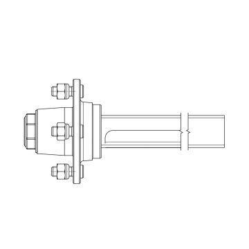 Embout d'essieu 35 mm carré M12