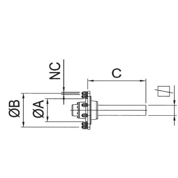 Laufachsstummel 50 mm 4-kt. ADR