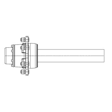 Embout d'essieu 80 mm carré M18