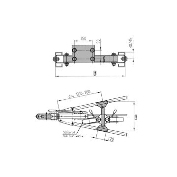 Stützrad Traverse für Zugverbindungen V 1212991