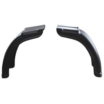 Demi-garde boue 2-pce. 1 pair plastique