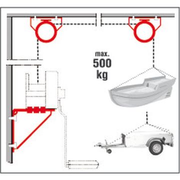 Porte-treuil mural pour treuil AL-KO