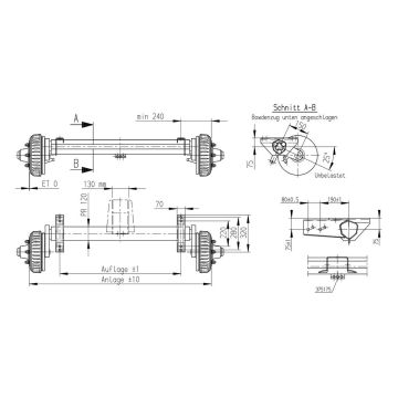GFA 3500kg, A: 1300mm, C: 1780mm
