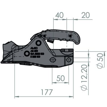 Kugelkupplung Ø 45/50mm, 3000kg 1223715