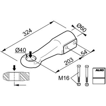 Anneau DIN AL-KO 351VB, jusqu'à 3500 kg