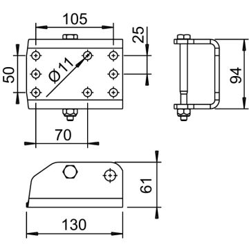 Stützradflansch AL-KO für AE Profi 3.0to 1224152