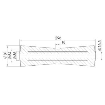 Kielrolle Typ RP-12 Stolz 81x296/16.5