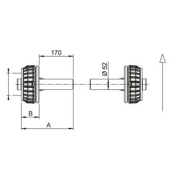 Radbremsen Typ 1637 1000 kg, 100x4 pro Paar