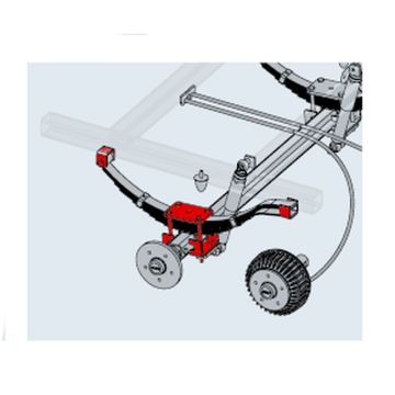 Montagematerial für Blattfeder 1500 kg