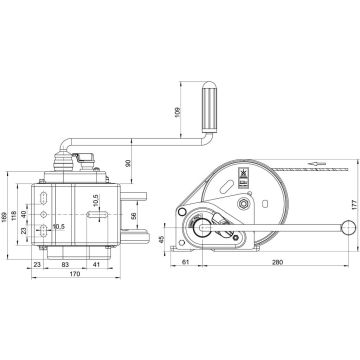 Treuil  900kg avec bande 7 m 1225303