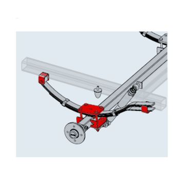 Montagematerial für Blattfeder 750 kg 1225345