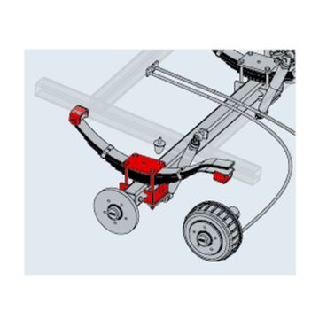 Pièce de montage pour ressort à lames 1800 kg