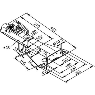 Zugverbindung 75 VR-AK7 Plus Obeneinbau 1225712