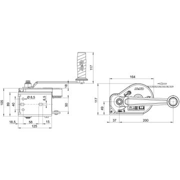 Treuil  350kg sans câble/bande