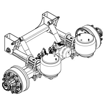 Bremsachse mit Luftfeder, Spur 2250mm