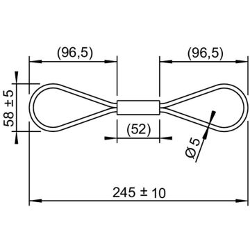 Câble d'arrêt ø 5mm L 245mm