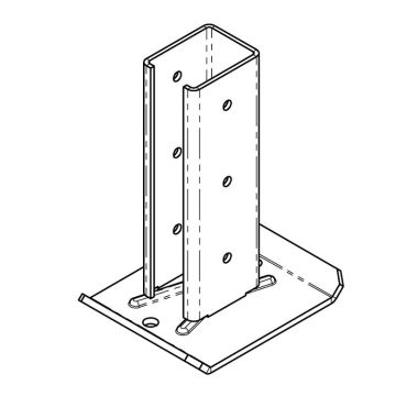 Standfuss mit Höhenverstellung zu ClickFix-Hubstütze