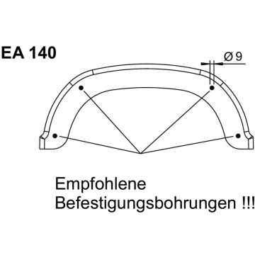 Garde boue 1-essieu plastique moulage p. inj. 1258169