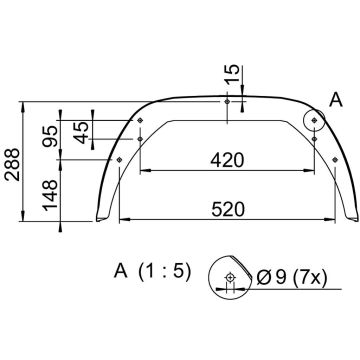 Garde boue 1-essieu plastique AL-KO PLUS 1258622