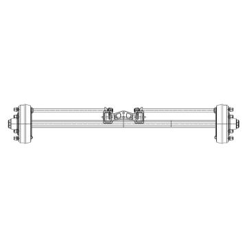 Essieu rigide freiné  50mm carré écartement 1500mm