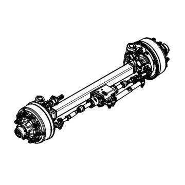 Nachlauflenkachse 100mm 4-kant Spur 2000