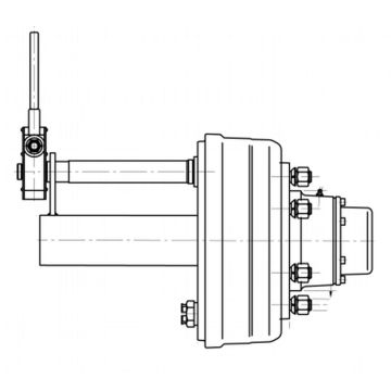 Embout essieu rigide freiné  80 mm L=400 mm