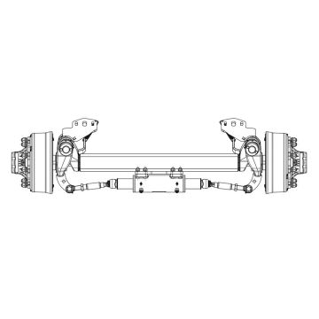 Essieu dirigeable voie carré 130mm, 1950mm T