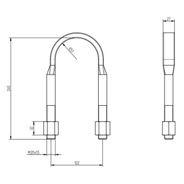Einbindung für Parabelfederagregat 1299116