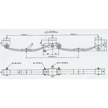 Parabelfederaggregat  8 to, 80mm Twin