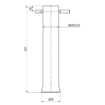 Achse verz. 25 x 137mm