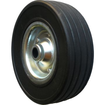 Roue caoutchouc dur, jante en acier 130082