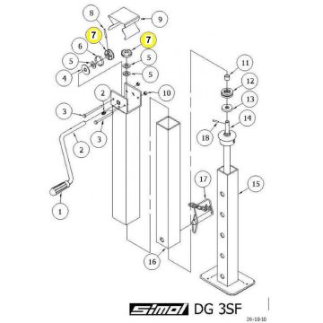 Roue dentée conique pièd béquille  130329/130324
