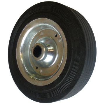 Roue caoutchouc dur, jante en acier