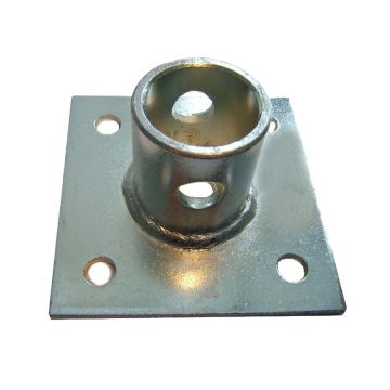 Anschlussrohr verzinkt mit 4 Lochplatte