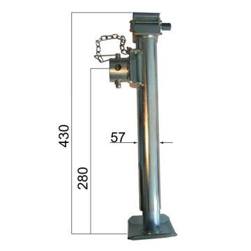 Stützfuss   1300kg   klappbar, 6kt-Mutter 130284