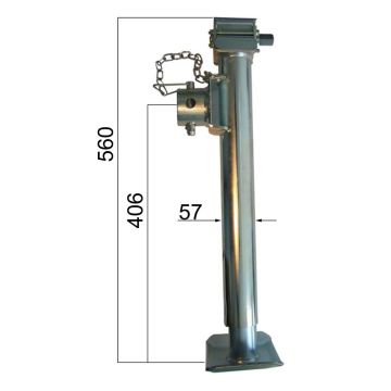 Stützfuss   1300kg   klappbar, 6kt-Mutter 130285