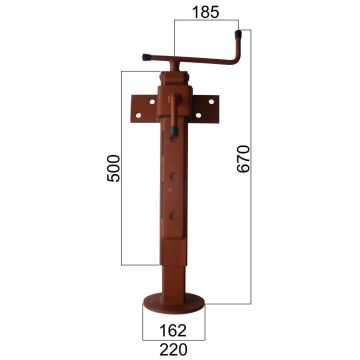 Stützfuss   1000kg  4-kant  70mm 130322
