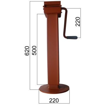 Pied béquille   4000kg  carré  80mm