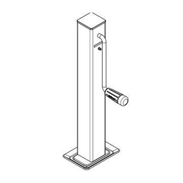 Pied béquille   3500kg  carré  70mm