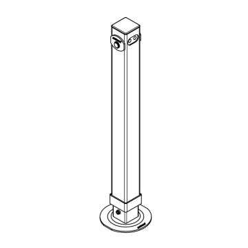 Pied béquille   1950kg  carré  90mm  hydr 130359