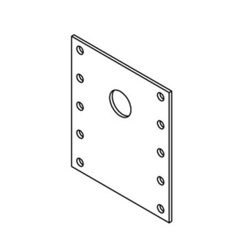 Plaque de flasque pour pied béquille hydr.