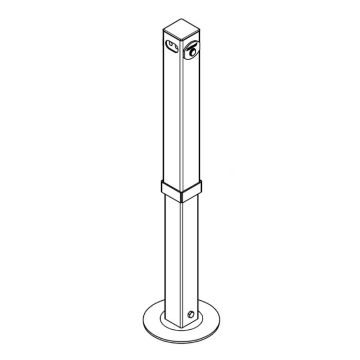 Pied béquille   2800kg  carré  100mm  hydr