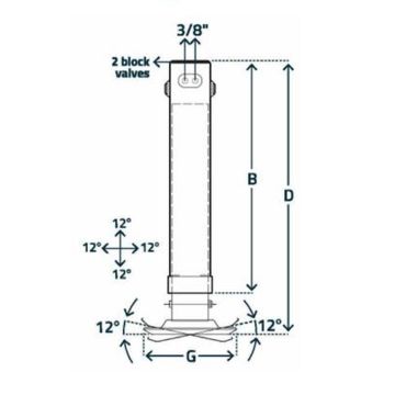 Stützfuss   3800kg  4-kant  110mm  hydr 130367