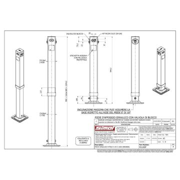 Stützfuss   3800kg  4-kant  110mm  hydr 130369