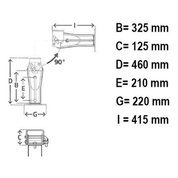 Pied béquille   6000kg  gerade Auflage